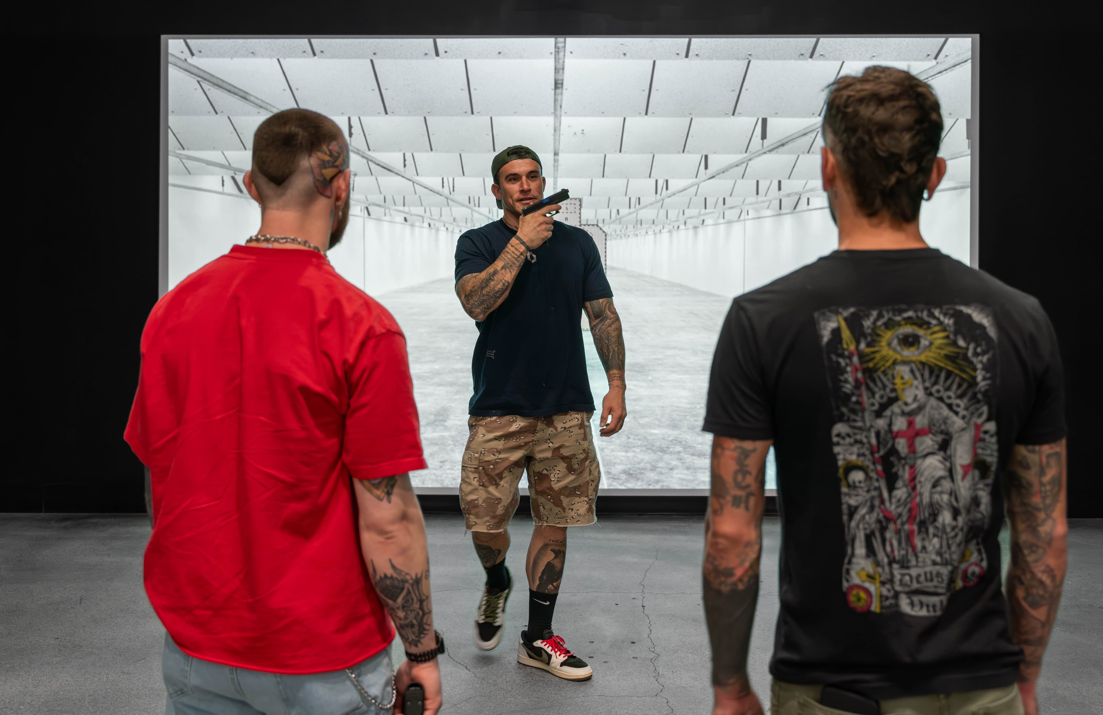 Members training on The Barrax simulator with an instructor